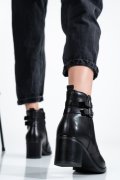 BOTINE DAMA PIELE NATURALA NEGRE TOC MIC 6S77979
