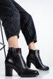 Botine dama piele naturala negre 6s77164