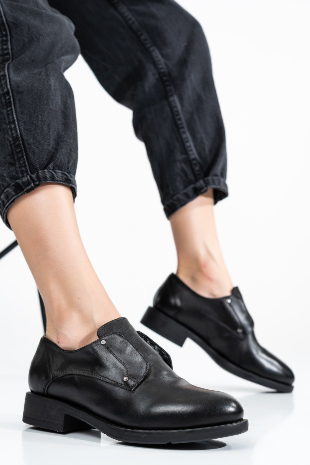 PANTOFI NEGRI PIELE NATURALA 1S7731