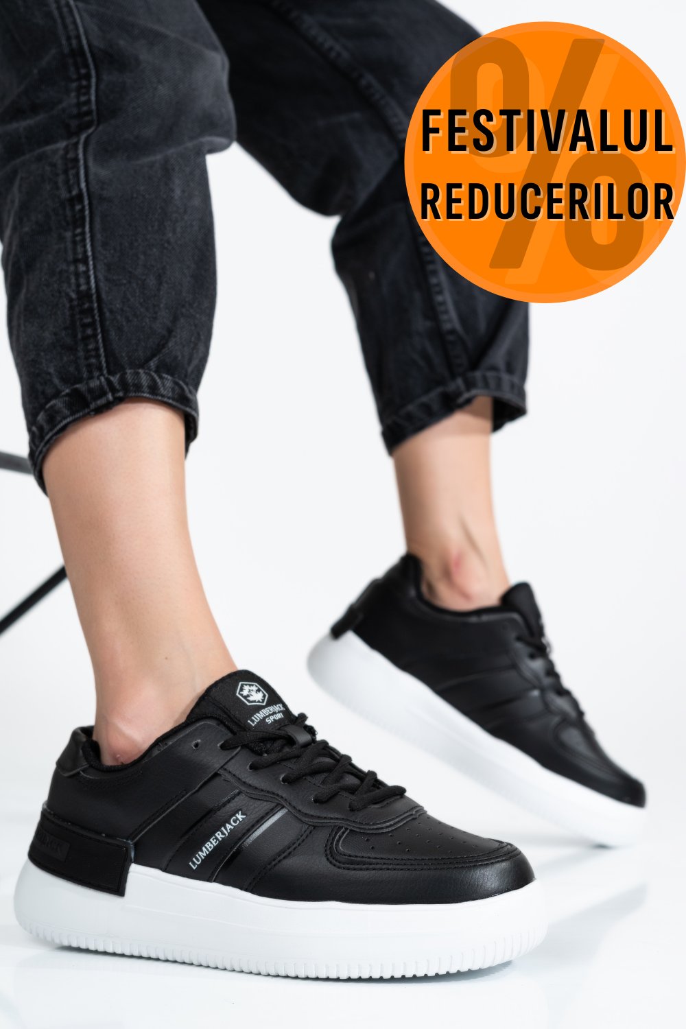 LUMBERJACK, PANTOFI SPORT BLACK FREYA