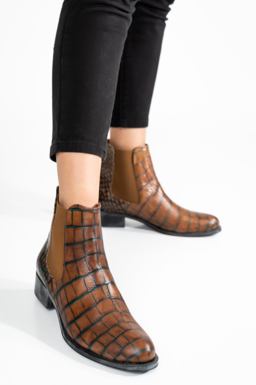 GHETE BROWN CRO PIELE NATURALA 7S77220