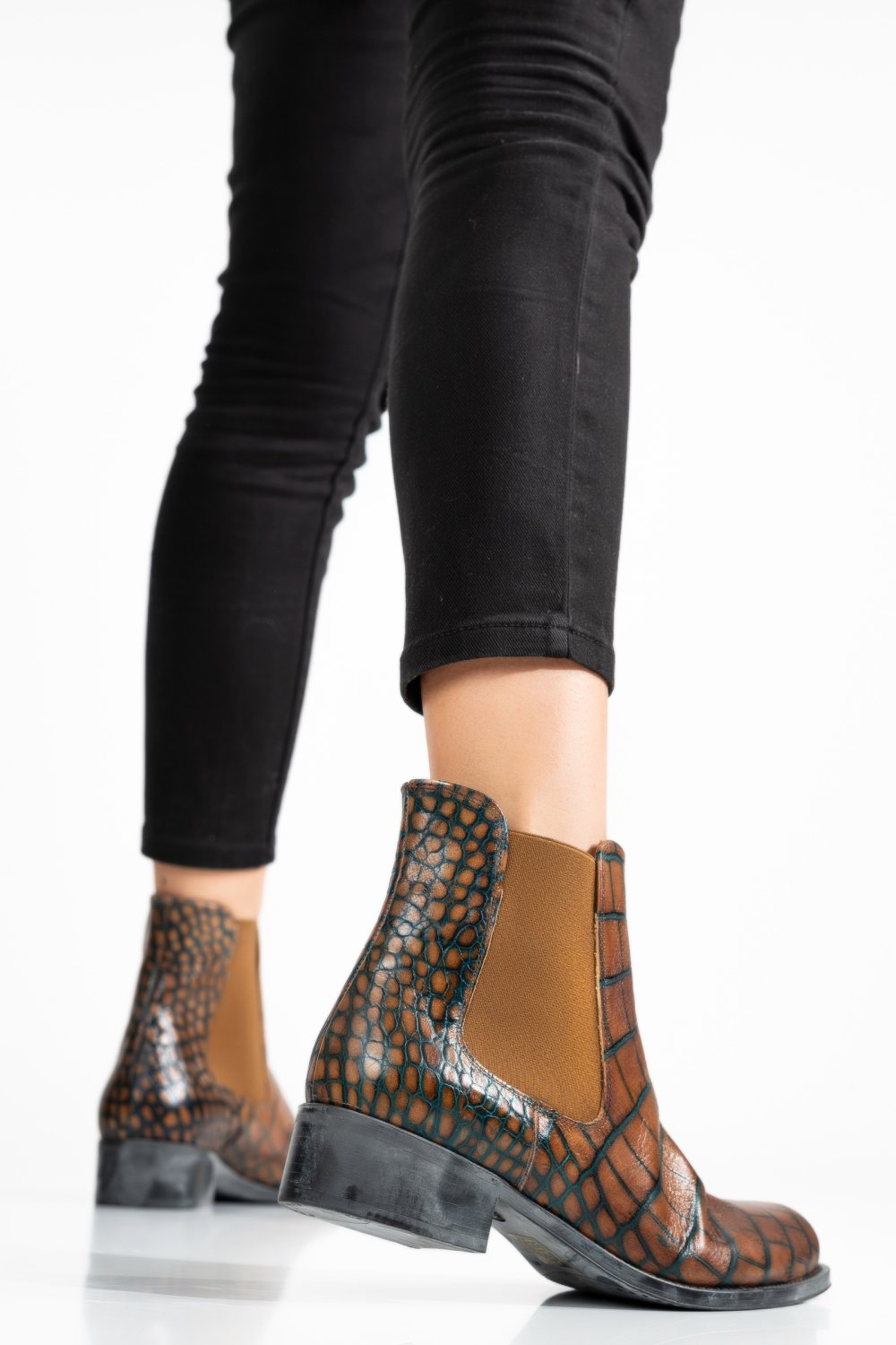 GHETE BROWN CRO PIELE NATURALA 7S77220