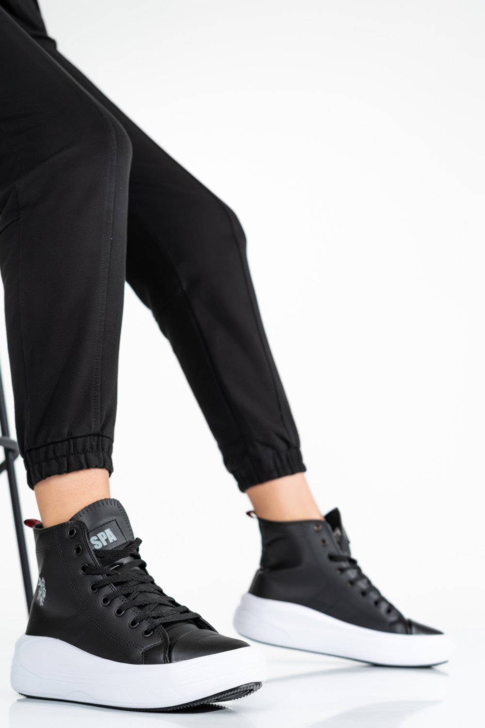 U.S. POLO ASSN, GHETE DAMA SPORT BLACK CLEMENTINE-2PR