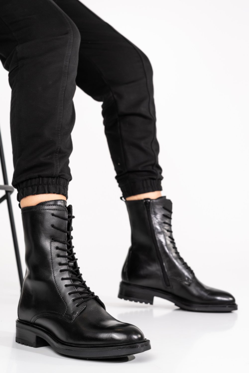 GHETE DAMA PIELE NATURALA NEGRE WS77H66H06