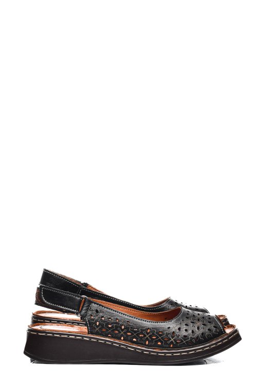 Sandale negre piele naturala 0s77807