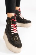 GHETE GRI INCHIS PIELE NATURALA INTOARSA 3S7700