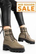 GHETE DAMA PIELE NATURALA KHAKI 1S7780