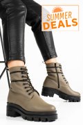 GHETE DAMA PIELE NATURALA KHAKI 1S7780
