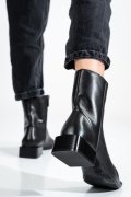 GHETE NEGRE PIELE NATURALA RSP351