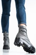 GHETE DAMA IMBLANITE PIELE NATURALA GRI 1S7780