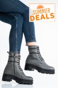 GHETE DAMA IMBLANITE PIELE NATURALA GRI 1S7780