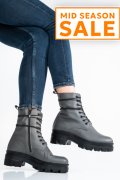 GHETE DAMA IMBLANITE PIELE NATURALA GRI 1S7780