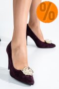 PANTOFI MOV PIELE NATURALA INTOARSA 1S77922