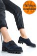 Pantofi bleumarin piele naturala intoarsa 2s77035b