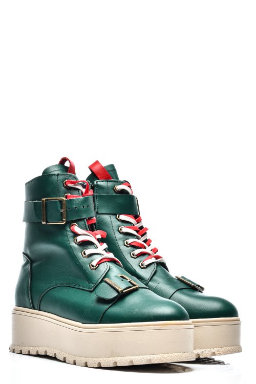 Ghete dama piele naturala verde deschis 3s7700-imb