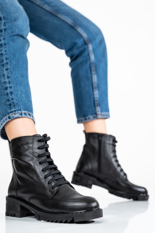 Ghete negre piele naturala os77yo007