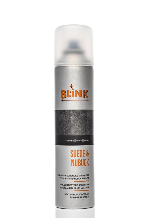 Spray de culoare pentru incaltaminte suede&nabuc black blink 250ml