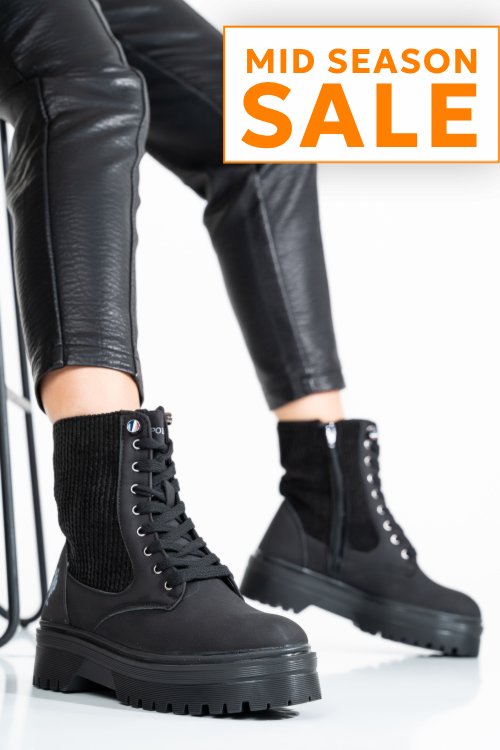 U.s. polo assn, ghete dama black ronze
