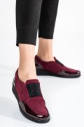 PANTOFI BORDO PIELE NATURALA LACUITA ADA101026