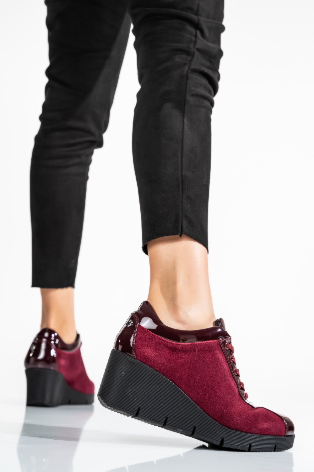 SNEAKERS BORDO PIELE NATURALA INTOARSA ADA101048