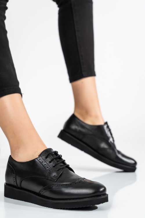 Pantofi negri piele naturala tabita