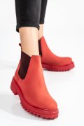GHETE ROSII PIELE NATURALA 2S7779