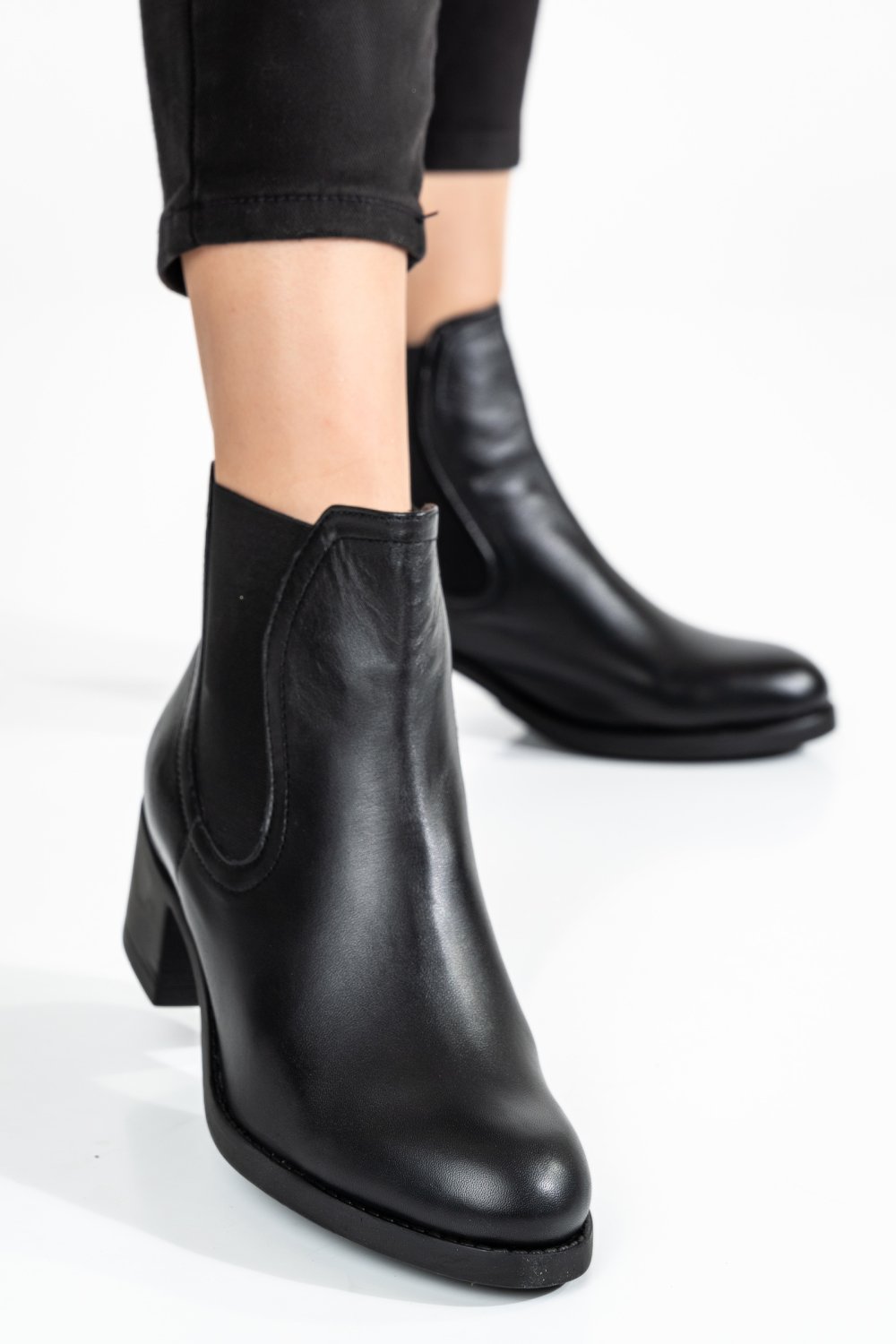 GHETE DAMA PIELE NATURALA NEGRE 7S77845