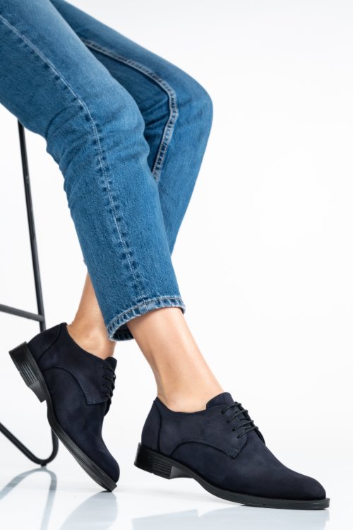 Pantofi bleumarin piele naturala 2s7702687nbk
