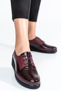 PANTOFI BORDO CRO PIELE NATURALA 5S7750