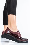 PANTOFI BORDO CRO PIELE NATURALA 5S7750