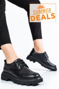 PANTOFI NEGRI PIELE NATURALA 7S77156