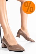 PANTOFI TAUPE PIELE NATURALA 6S770