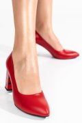 PANTOFI ROSII PIELE NATURALA 5S7799-1