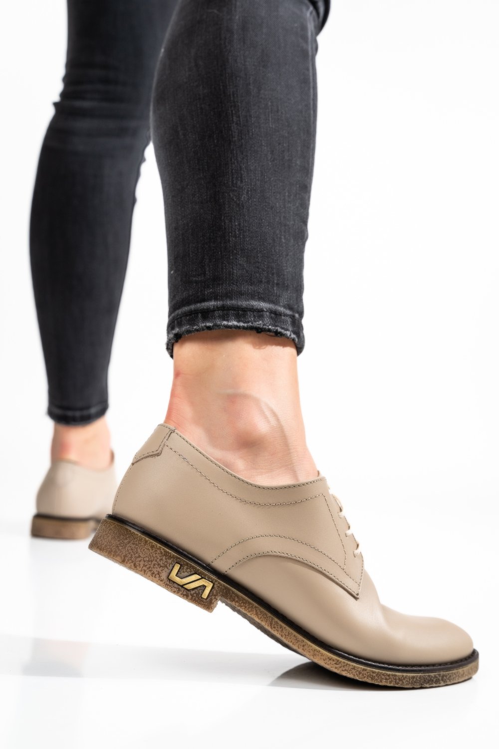 PANTOFI BEJ PIELE NATURALA 1S7717