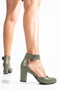 PANTOFI OLIVE PIELE NATURALA 1S77713