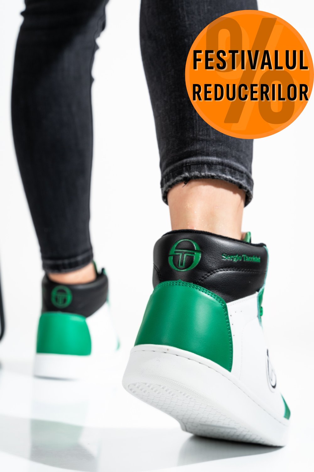 SERGIO TACCHINI, PANTOFI SPORT WHITE GREEN STM224070