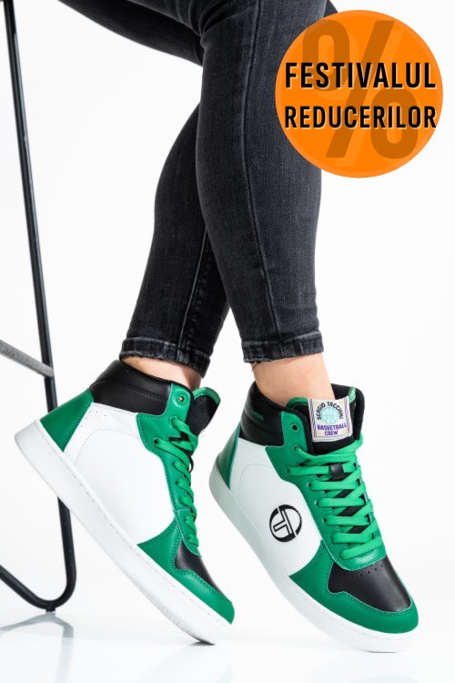 Sergio tacchini, pantofi sport white green stm224070