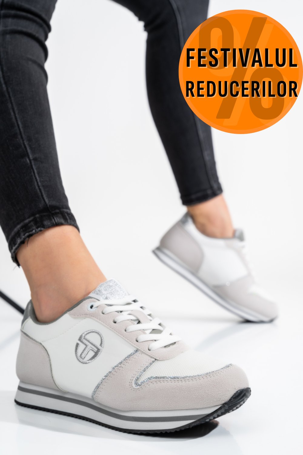 SERGIO TACCHINI, PANTOFI SPORT WHITE SILVER STW223102