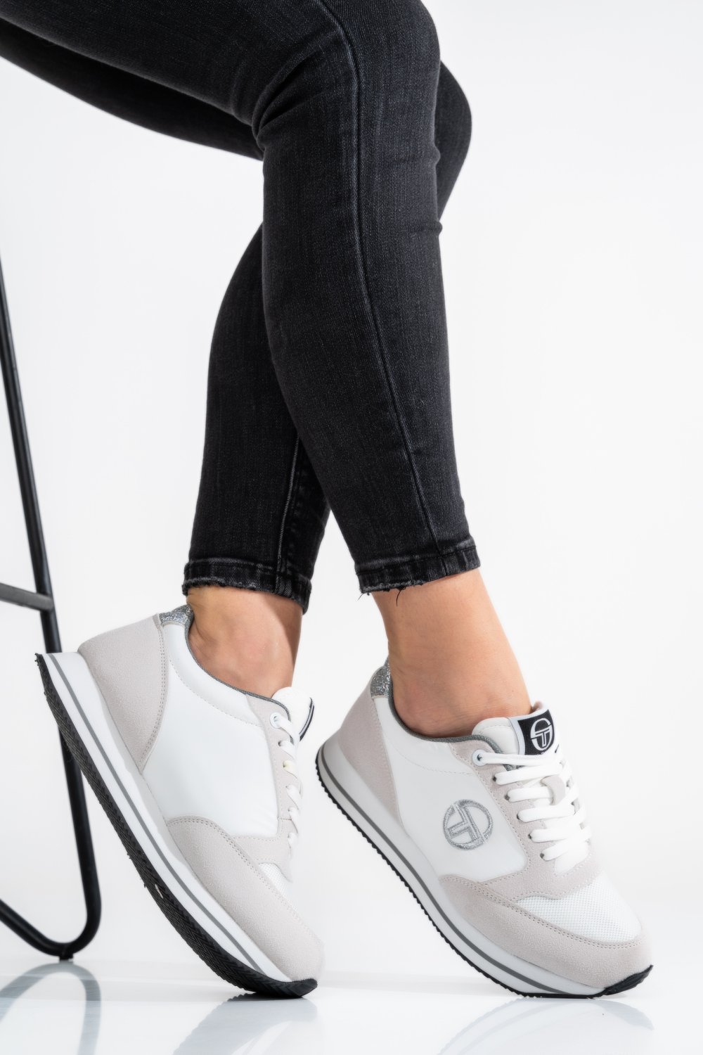 SERGIO TACCHINI, PANTOFI SPORT WHITE SILVER STW223200