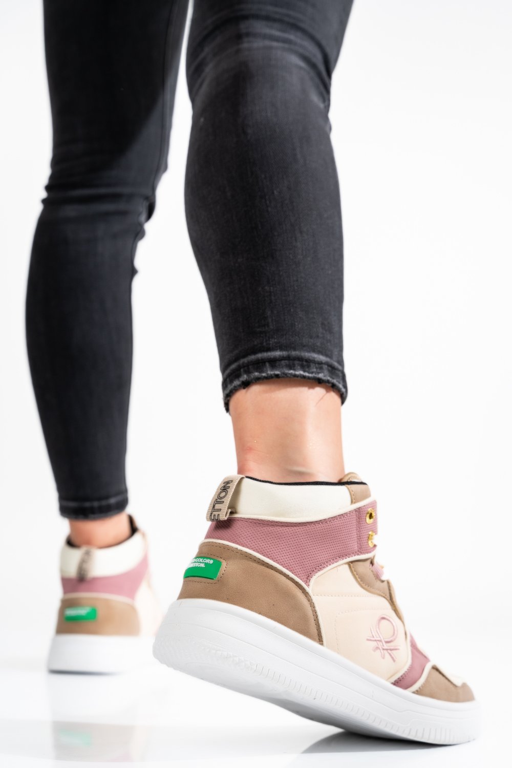 BENETON, PANTOFI SPORT BEIGE BTW227601
