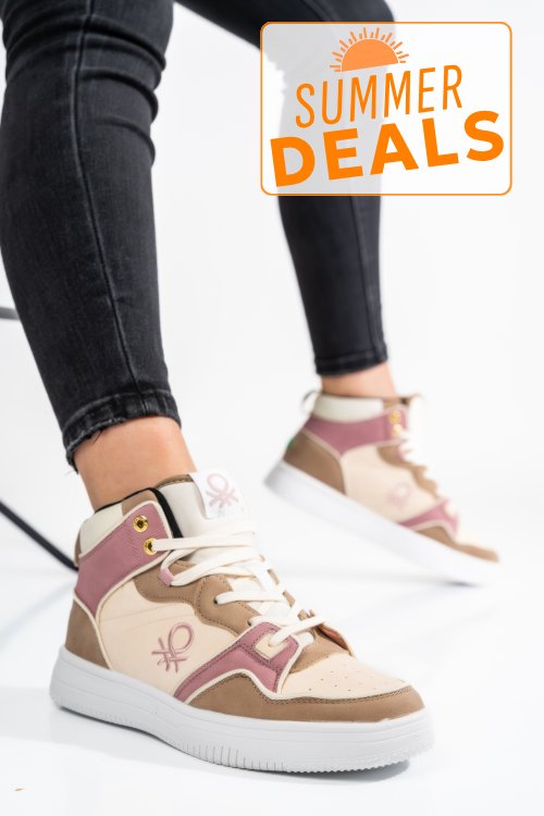 Beneton, pantofi sport beige btw227601