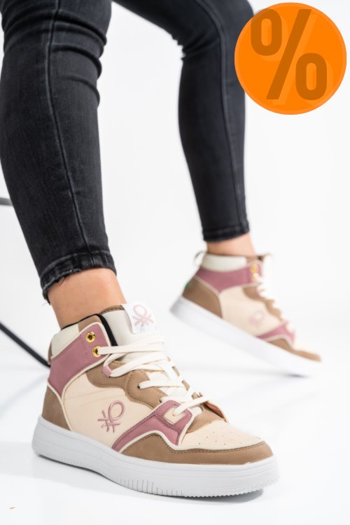 Beneton, pantofi sport beige btw227601