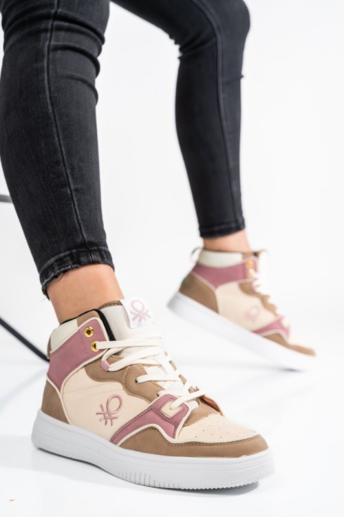 Beneton, pantofi sport beige btw227601