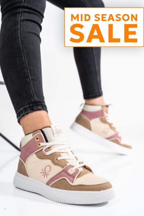 Beneton, pantofi sport beige btw227601