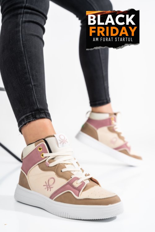 Beneton, pantofi sport beige btw227601