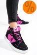 Beneton, pantofi sport black purple btw227600