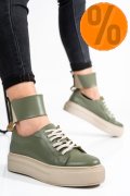PANTOFI SPORT OLIVE PIELE NATURALA 3S77023