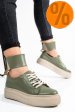 Pantofi sport olive piele naturala 3s77023