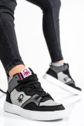 BENETON, PANTOFI SPORT GREY BLACK BTW227601