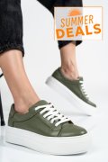 PANTOFI SPORT DAMA PIELE NATURALA OLIVE 3S77001